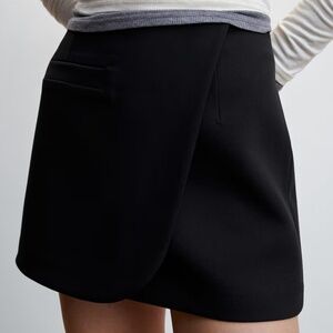 Mango Wrap Mini skirt - Black - Size 4